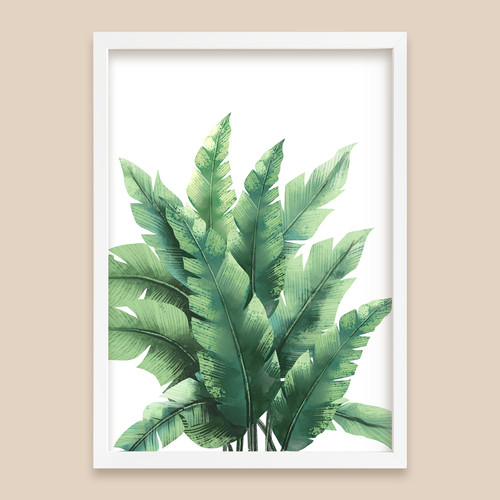 Botanical green wall - wall, art