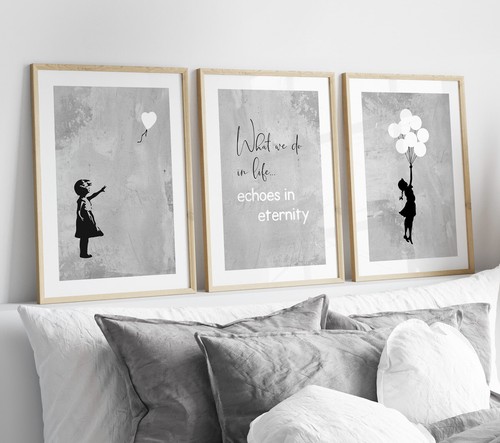 Set banksy heart balloon - banksy,
