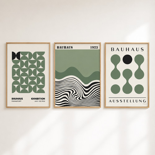 Set bauhaus green wall - set, 3