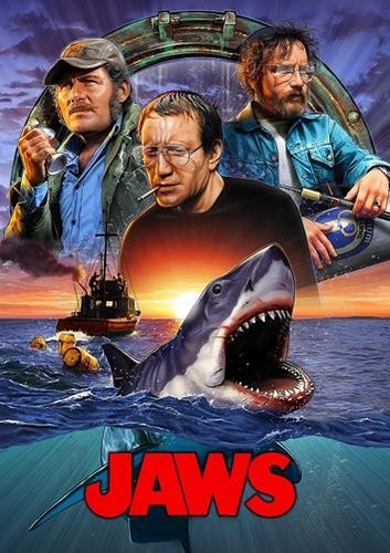 Jaws movie poster art print - movie,