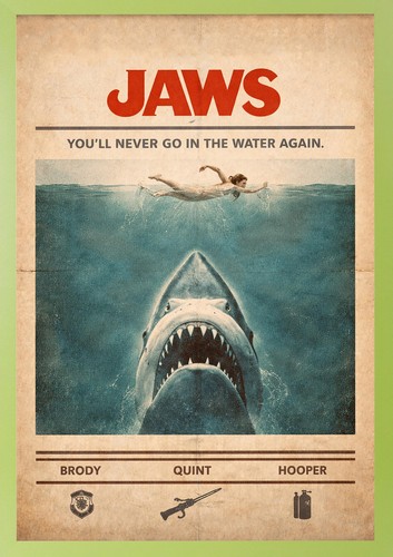 Jaws 1975 retro - jaws,