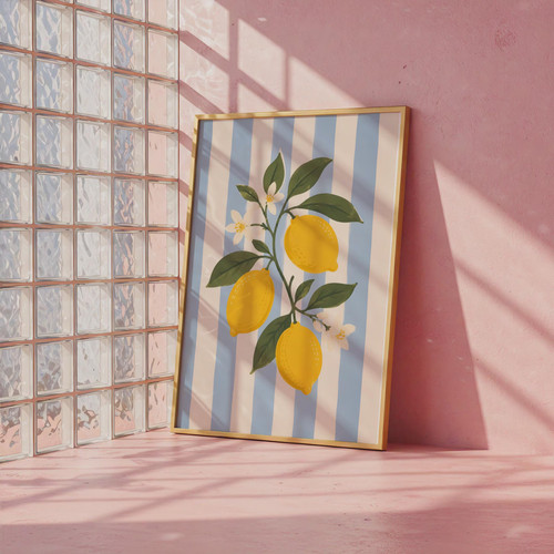 Lemon branch wall art - lemon,
