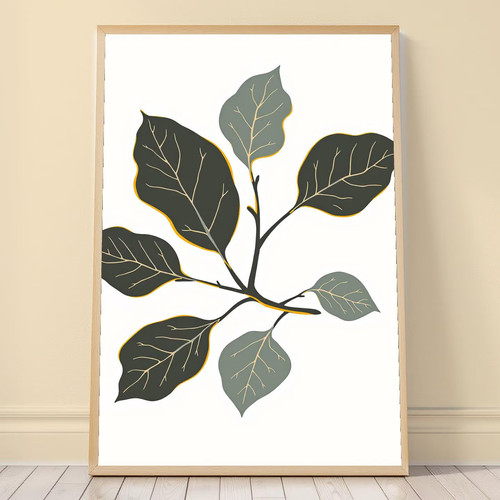 Botanical leaf branch - botanical, print