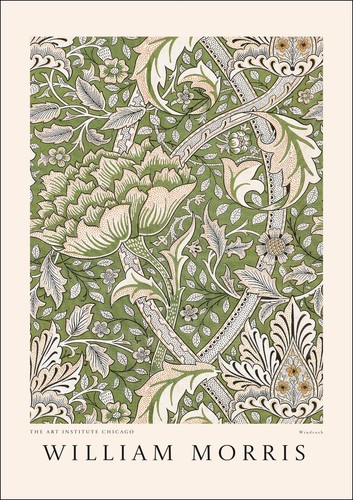 William morris green floral - william,