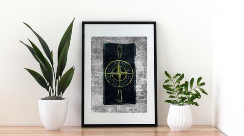 Stone island green badge - a4,