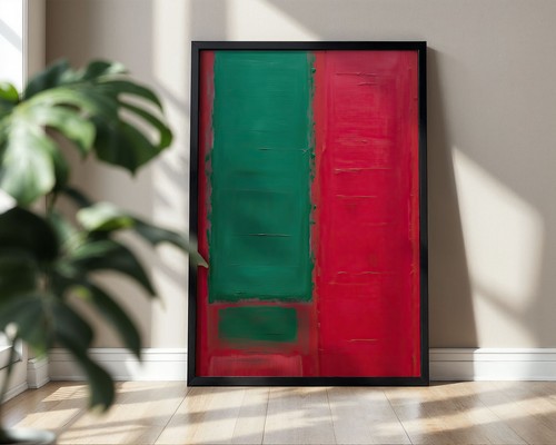 Minimalist colour block red - colour,