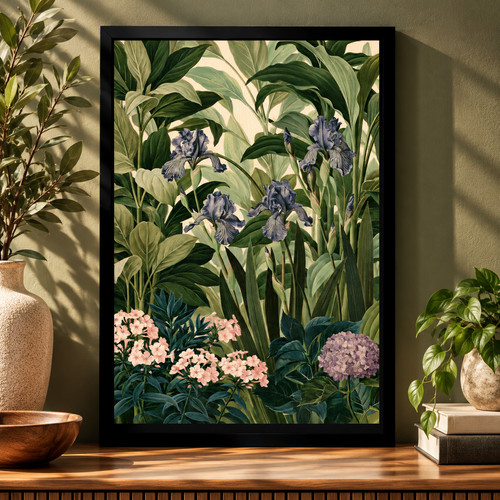 Vintage botanical floral wall - botanical,