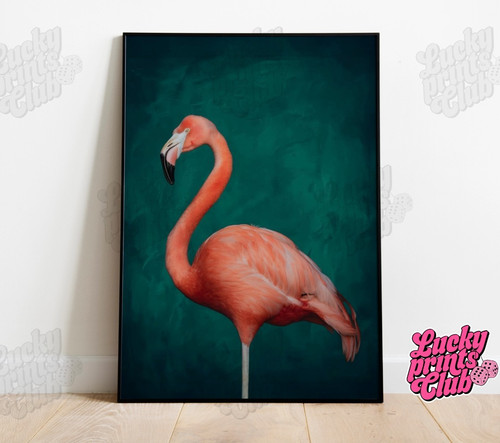 Maximalist pink flamingo - flamingo, wall