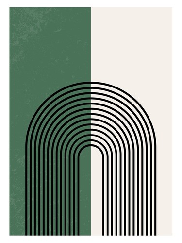 Green black geometric - &,