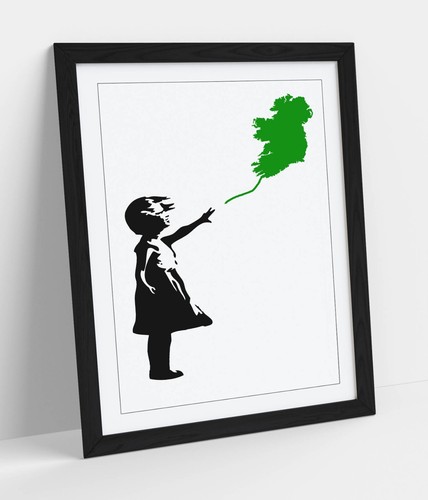 Banksy green ireland balloon - banksy,