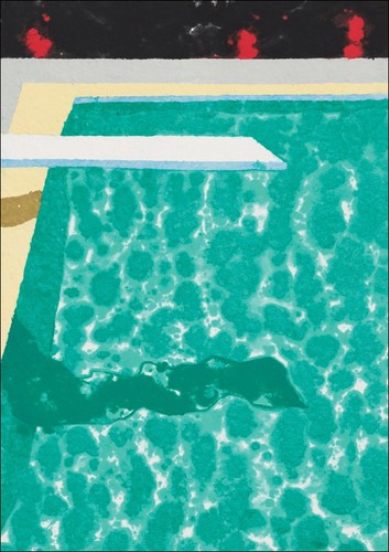 Green pool diving board - green,