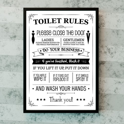 Funny bathroom wall art - bathroom,