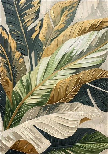 Green tropical leaves - green,