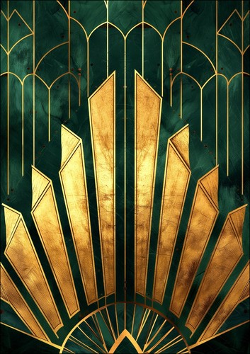 Green and gold - gold, deco