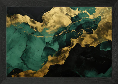 Abstract green and gold - and,