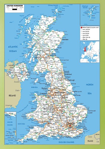 Map england wales road - of, england,