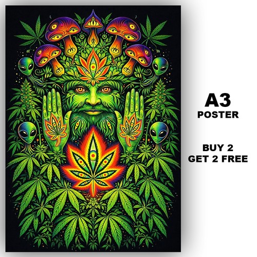 Trippy weed poster - trippy, –