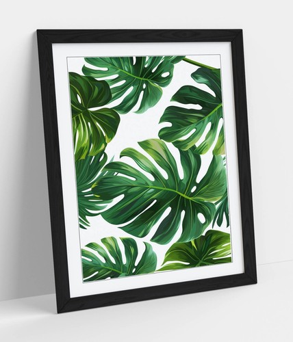 Green monstera leaves - leaves, home