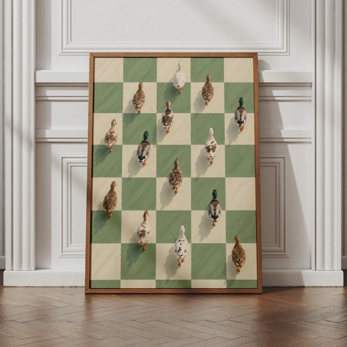 Ducks walking poster mallard - ducks, poster,