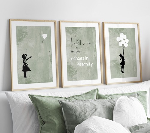 Set banksy heart balloon - banksy,