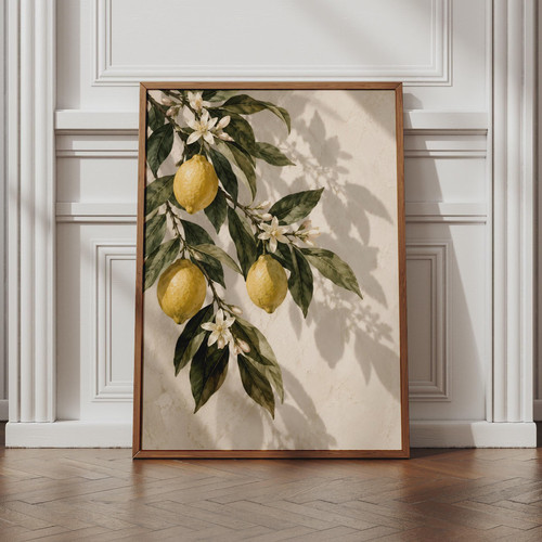 Lemon branch botanical poster - branch,